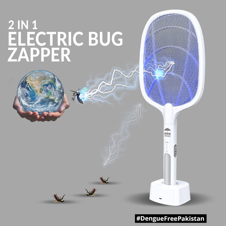 Mosquito &amp; Flying Insect Killer Racket &amp; Lamp 2-in-1 | WBM Smart