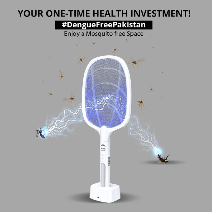Mosquito &amp; Flying Insect Killer Racket &amp; Lamp 2-in-1 | WBM Smart