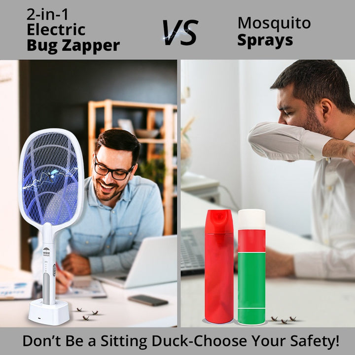 Mosquito &amp; Flying Insect Killer Racket &amp; Lamp 2-in-1 | WBM Smart