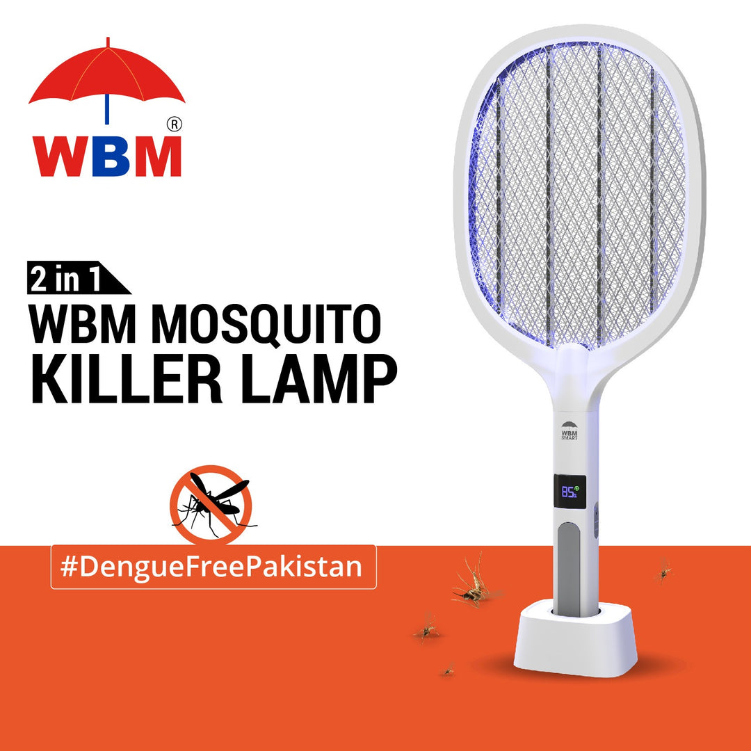 Mosquito &amp; Flying Insect Killer Racket &amp; Lamp 2-in-1 | WBM Smart