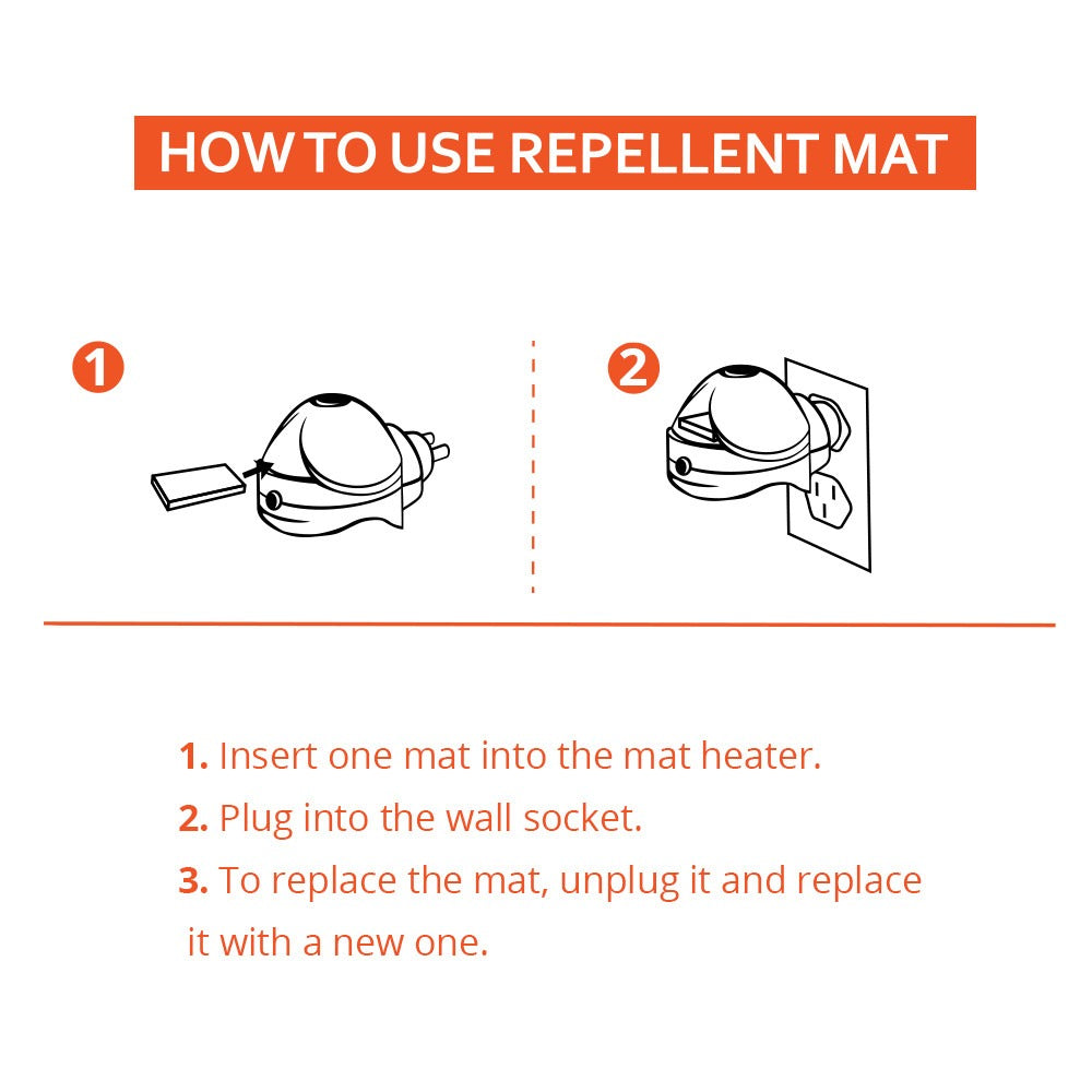 Mosquito &amp; Flying Repellent Set 4-in-1 | Flying Insect Repellent Machine + 2 Liquid Refills + 6 Repellent Mats | WBM Home
