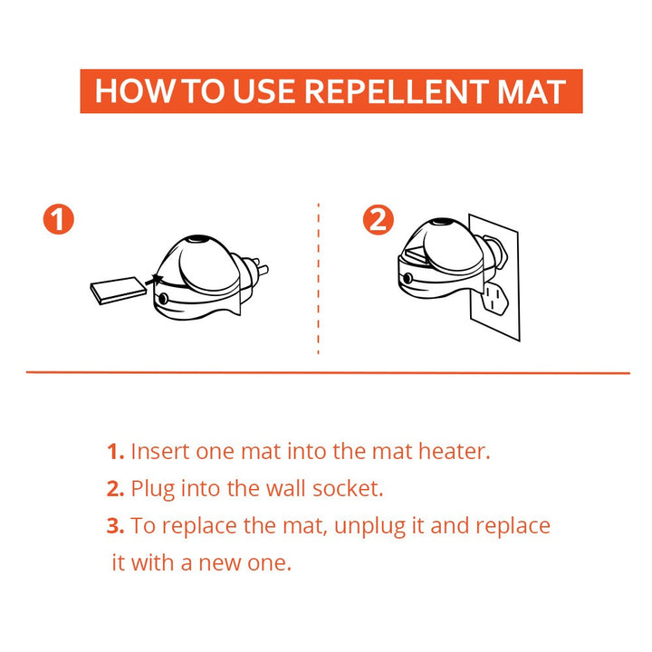 Mosquito &amp; Flying Repellent Set 4-in-1 | Flying Insect Repellent Machine + 2 Liquid Refills + 6 Repellent Mats | WBM Home