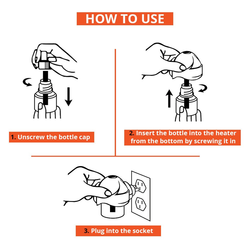 Mosquito &amp; Flying Repellent Set 4-in-1 | Flying Insect Repellent Machine + 2 Liquid Refills + 6 Repellent Mats | WBM Home
