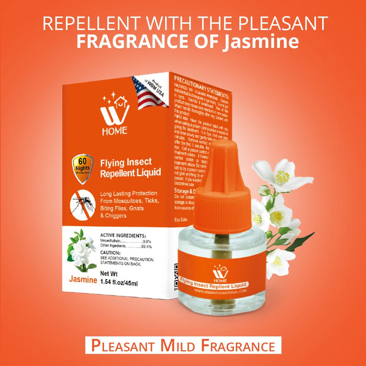 Mosquito &amp; Flying Repellent Liquid - Jasmine 45ml | WBM Home