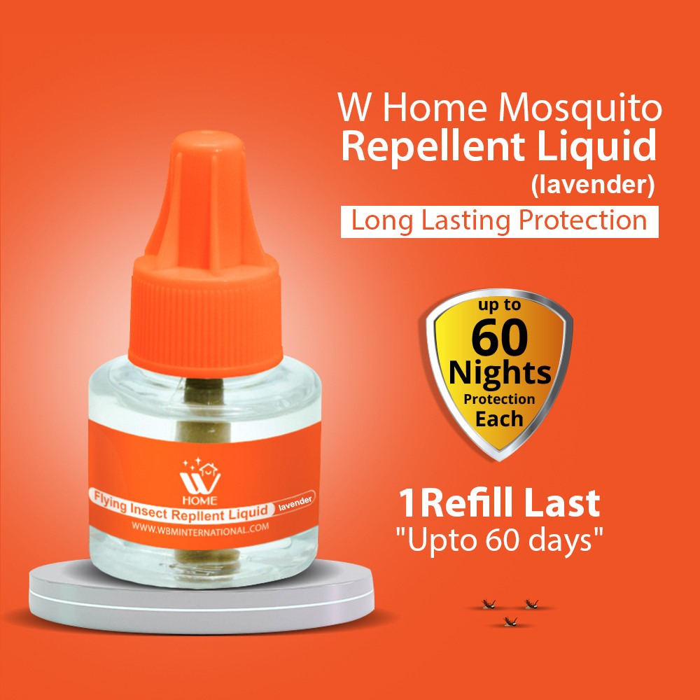 Mosquito &amp; Flying Repellent Liquid - Lavender 45ml | WBM Home