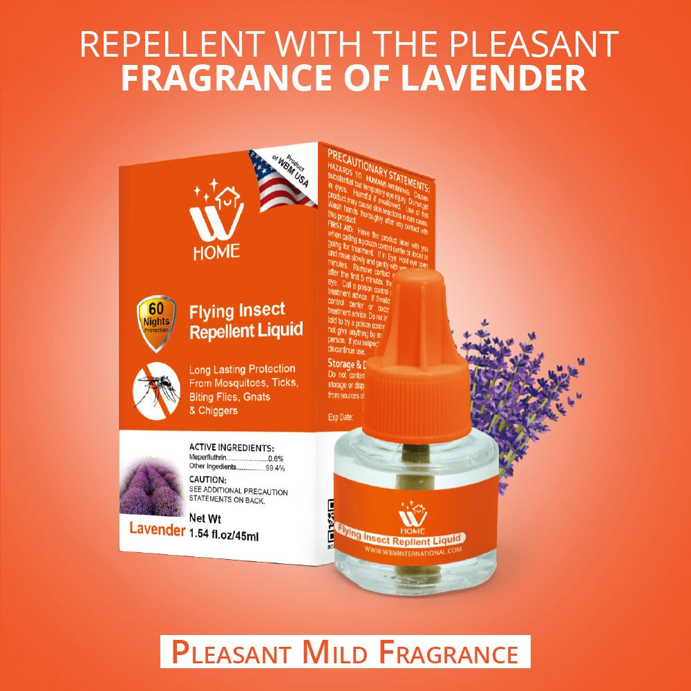 Mosquito &amp; Flying Repellent Liquid - Lavender 45ml | WBM Home
