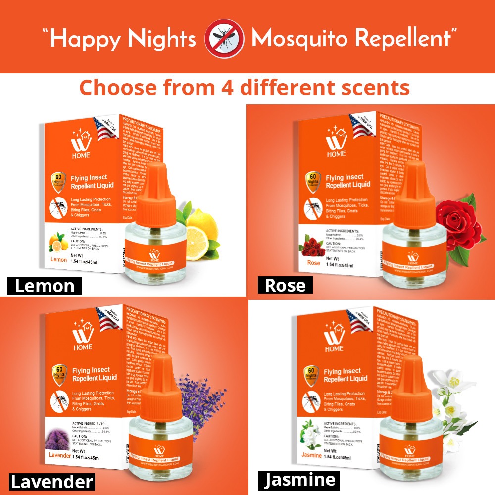 Mosquito &amp; Flying Repellent Liquid - Lemon 45ml | WBM Home
