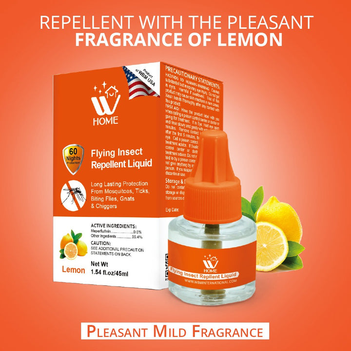 Mosquito &amp; Flying Repellent Liquid - Lemon 45ml | WBM Home