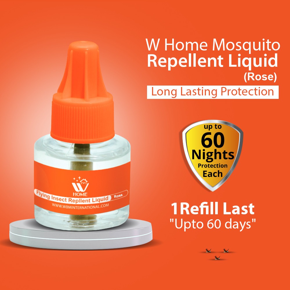 Mosquito &amp; Flying Repellent Liquid - Rose - 45ml | WBM Home