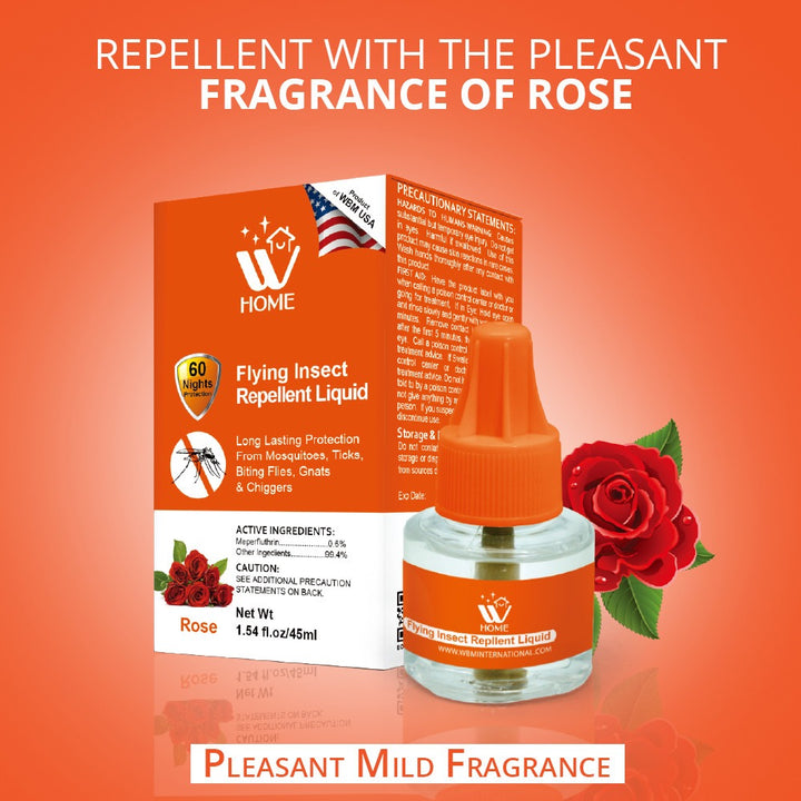 Mosquito &amp; Flying Repellent Liquid - Rose - 45ml | WBM Home