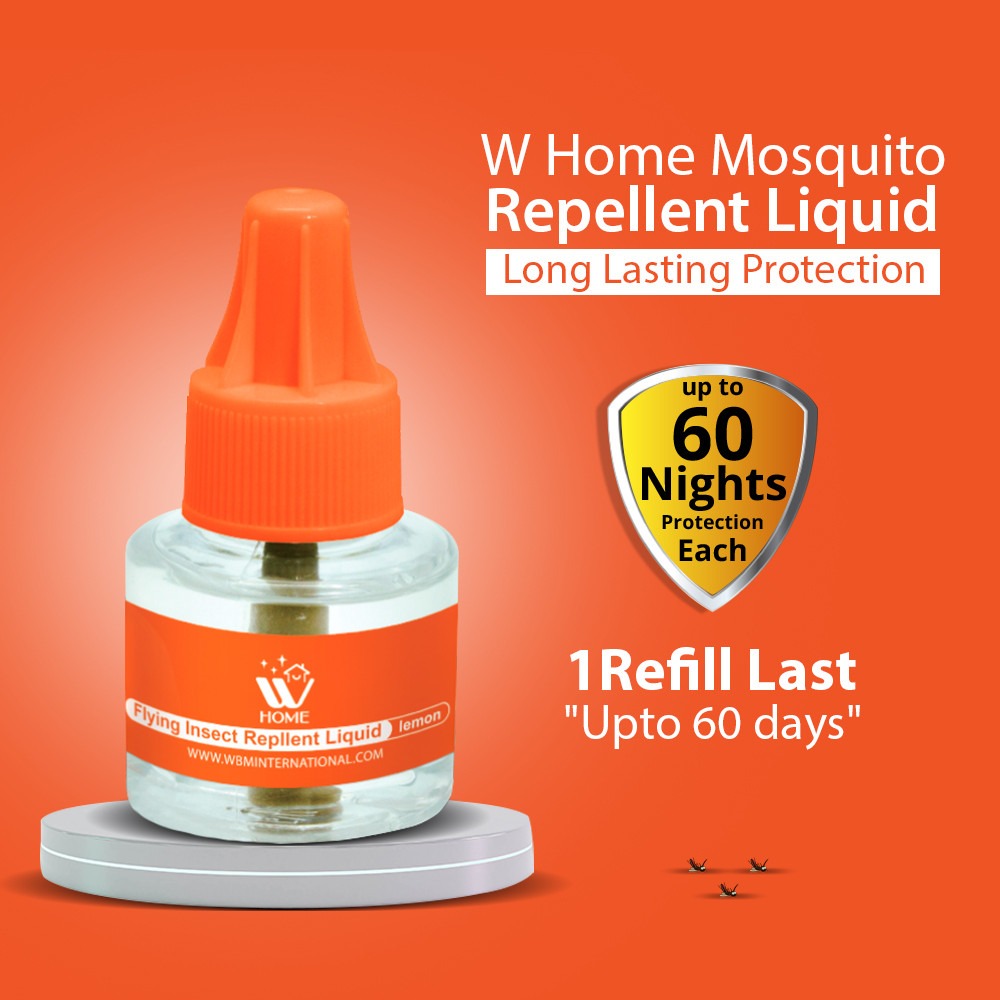 (Pack of 4) Mosquito &amp; Flying Repellent Liquid - 45ml | WBM Home