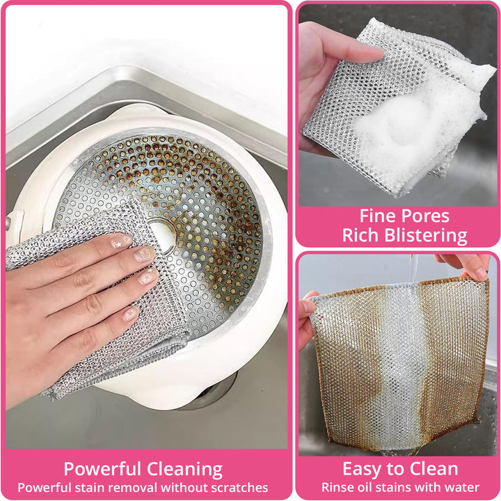Multifunctional Non-Scratch Wire Dish Cloth - 5 Pcs | WBM Home