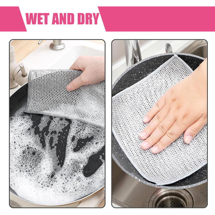 Multifunctional Non-Scratch Wire Dish Cloth - 5 Pcs | WBM Home
