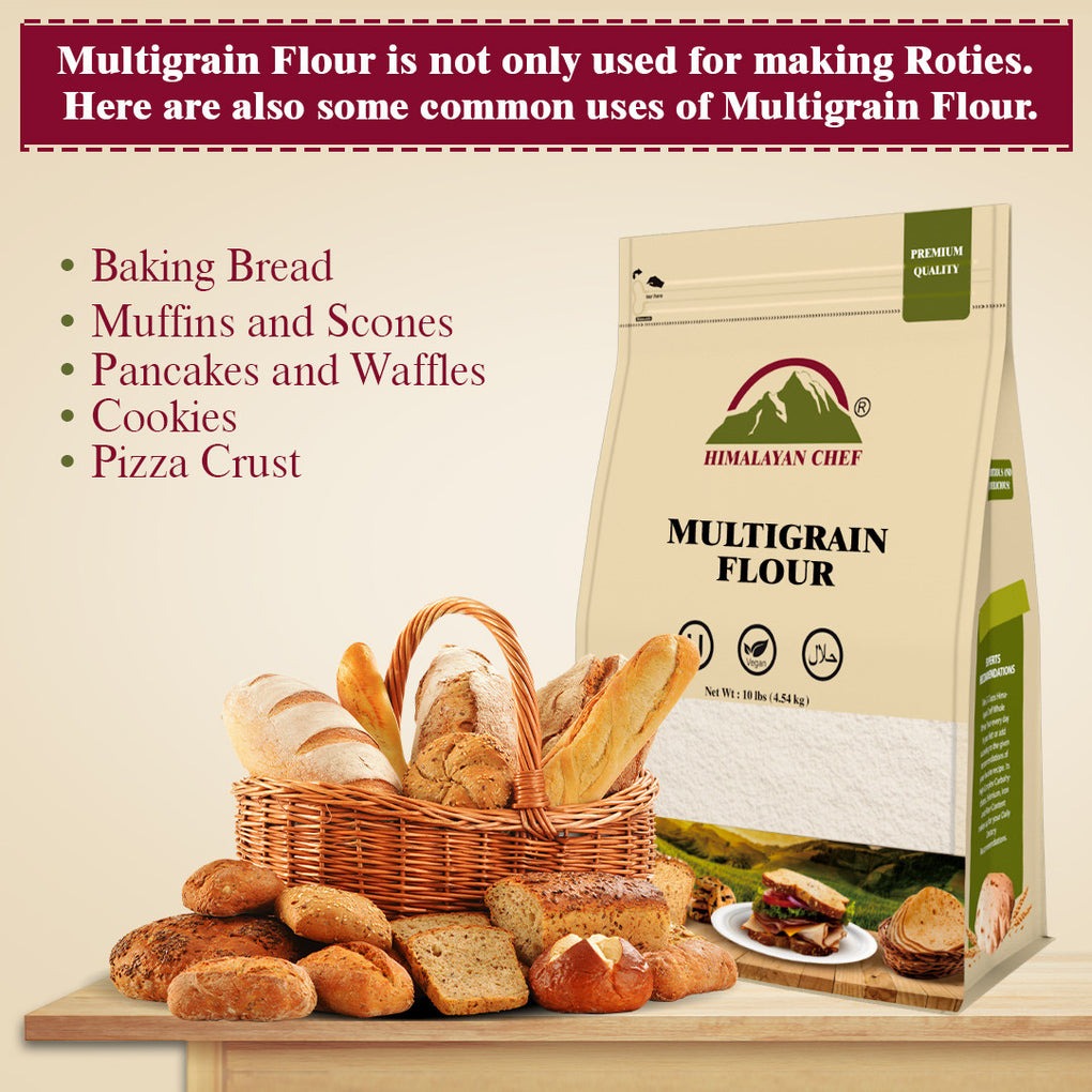Multigrain Diet Atta - 10 lbs (4540g) | Himalayan Chef