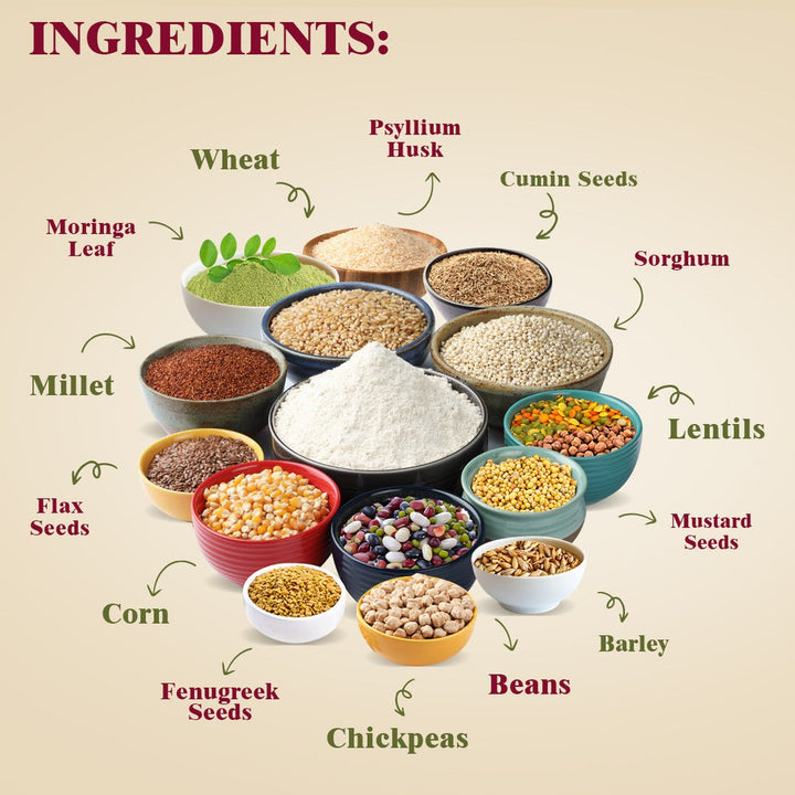 Multigrain Diet Atta - 10 lbs (4540g) | Himalayan Chef
