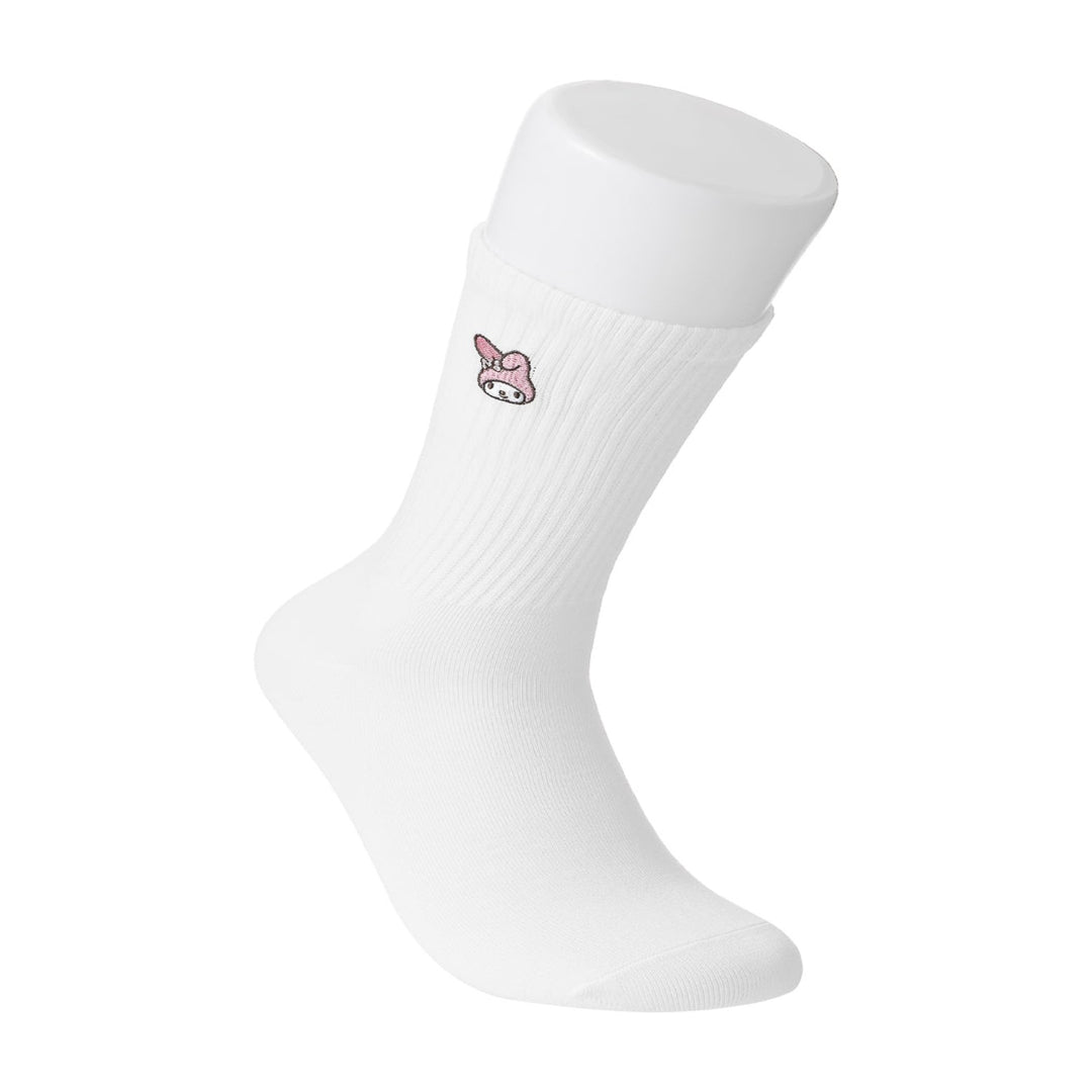 My Melody White Crew Socks Cute Character Print 18cm | WBM MART