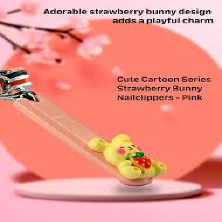 Cute Cartoon Series Strawberry Bunny Nail clippers (Pink) | WBM MART
