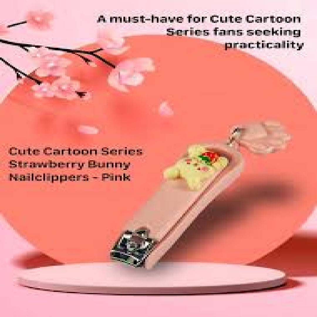 Cute Cartoon Series Strawberry Bunny Nail clippers (Pink) | WBM MART