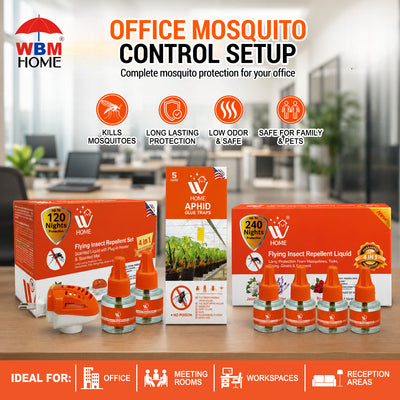 Office Mosquito Control Bundle – Machine + Liquid + Trap Combo | WBM Mart