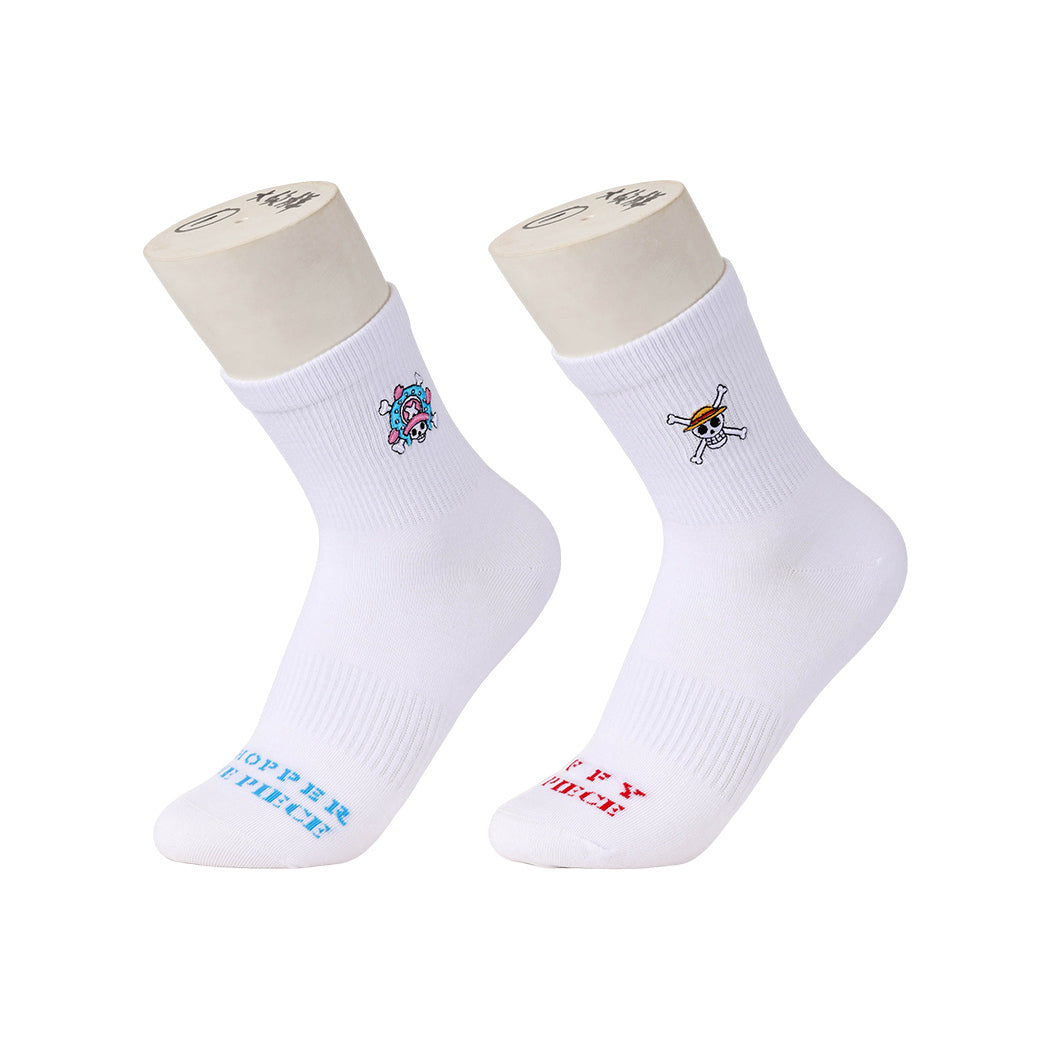 One Piece Embroidered Crew Socks | WBM MART