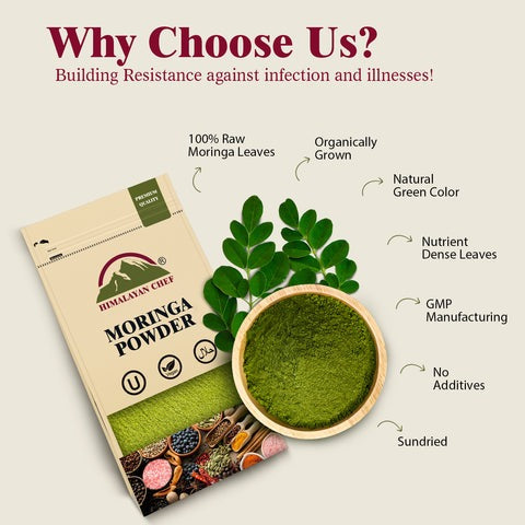Organic Moringa Powder - 100g | Himalayan Chef