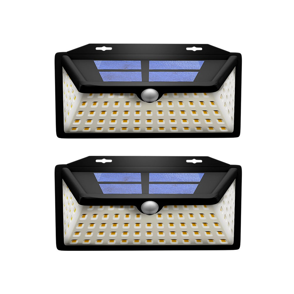 Outdoor Solar Wall Lights, 100 LED Solar Lights | 2 Pcs | WBM Smart