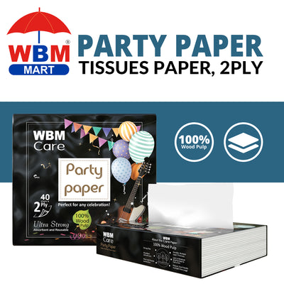 Party Paper (40 Sheets) - 2Ply | WBM Care
