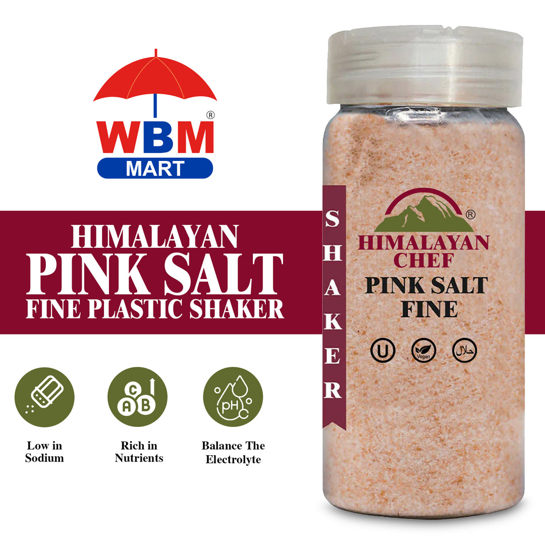 Pink Salt Fine Plastic Shaker - 0.78 lbs (354g) | Himalayan Chef