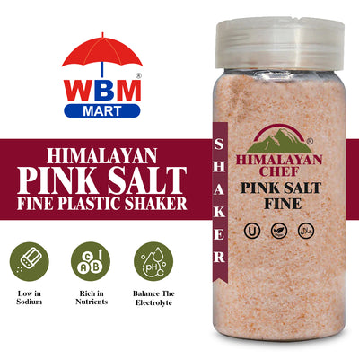 Pink Salt Fine Plastic Shaker - 0.78 lbs (354g) | Himalayan Chef