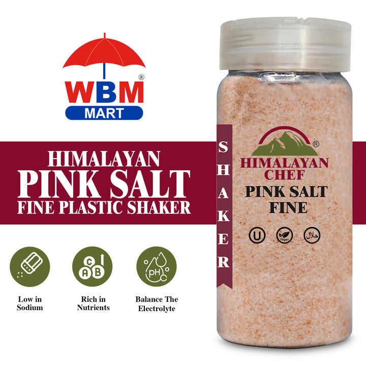Pink Salt Fine Plastic Shaker - 0.78 lbs (354g) | Himalayan Chef