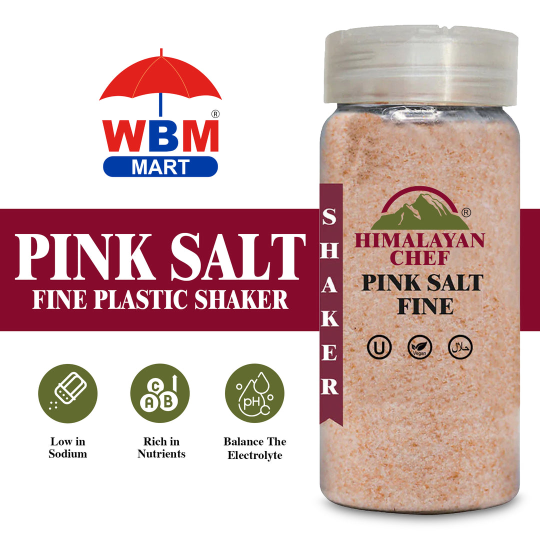 Pink Salt Fine Plastic Shaker - 0.78 lbs (354g) | Himalayan Chef