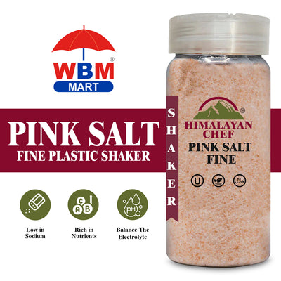 Pink Salt Fine Plastic Shaker - 0.78 lbs (354g) | Himalayan Chef
