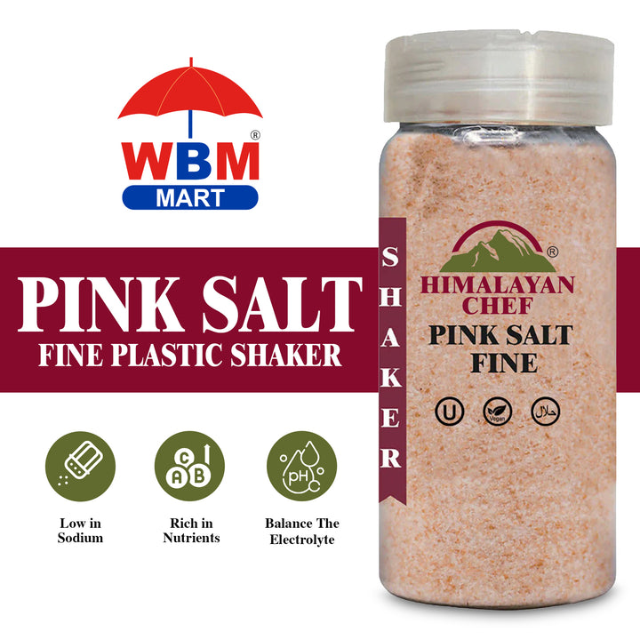 Pink Salt Fine Plastic Shaker - 0.78 lbs (354g) | Himalayan Chef