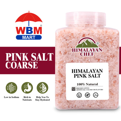 Pink Salt Coarse Large Plastic Jar - 5 lbs (2268g) | Himalayan Chef