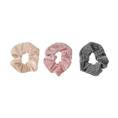 Hair Scrunchies Set 3 Pieces Pink Series Solid Color | WBM MART
