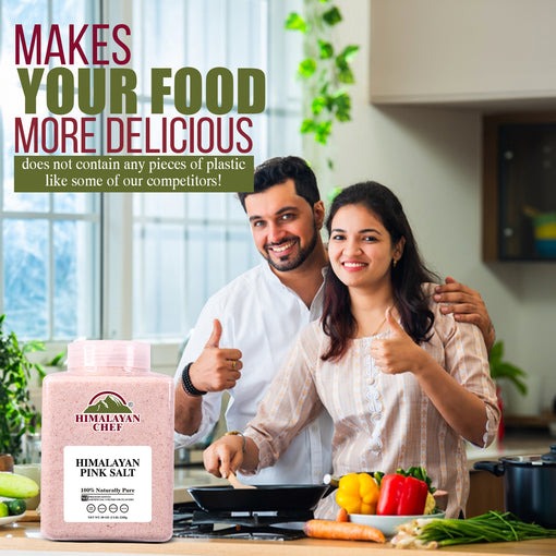 Pink Salt Coarse Large Plastic Jar - 5 lbs (2268g) | Himalayan Chef