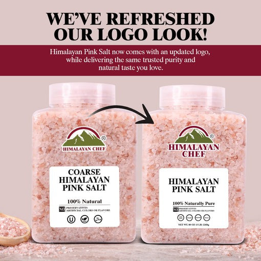 Pink Salt Coarse Large Plastic Jar - 5 lbs (2268g) | Himalayan Chef