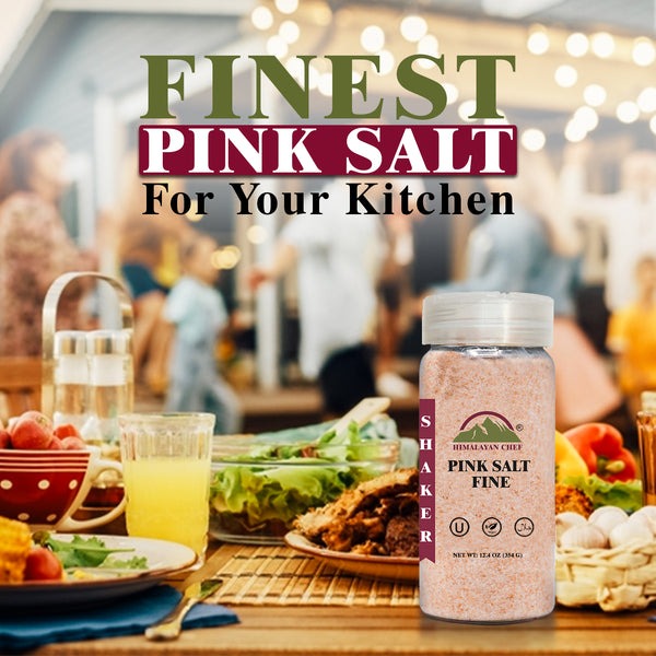Pink Salt Fine Plastic Shaker - 0.78 lbs (354g) | Himalayan Chef