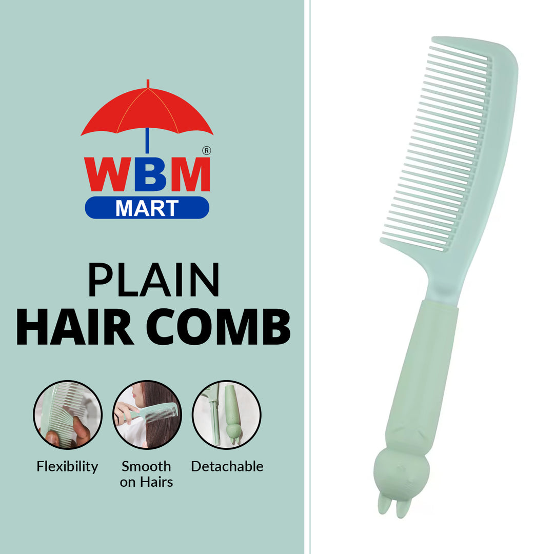 Plain Hair Comb (Any Random Color) | WBM Care