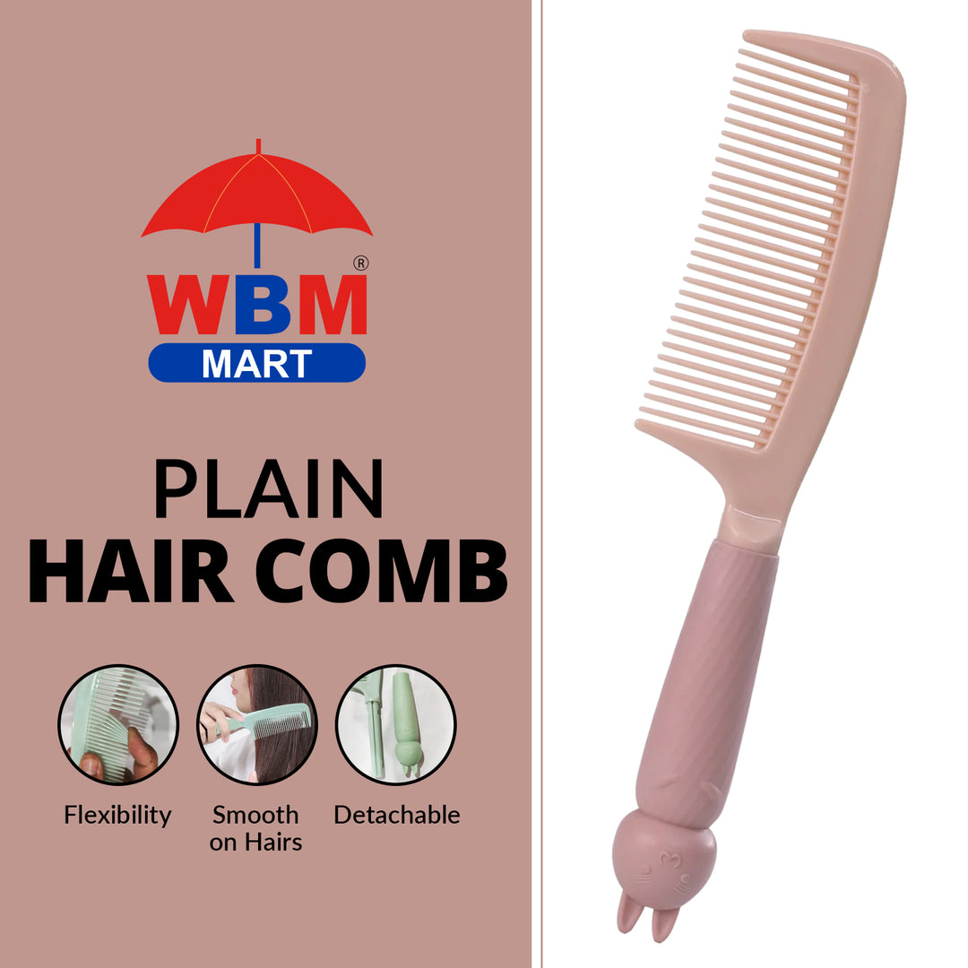 Plain Hair Comb (Any Random Color) | WBM Care