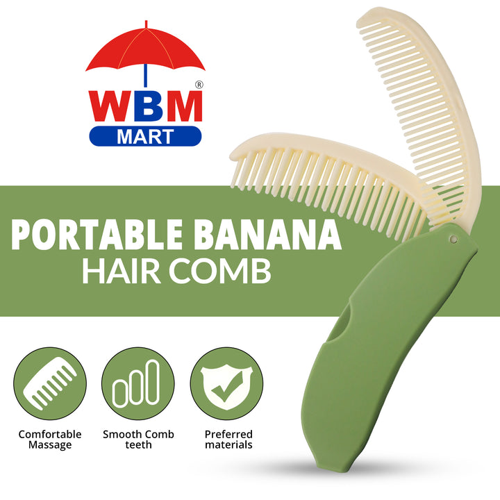 Portable Banana Hair Comb (Any Random Color) | WBM Care