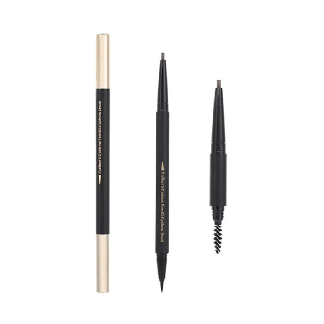 3 in 1 Eyeliner +Eyebrow Pencil +Eyebrow Brush (Brown) |WBM MART
