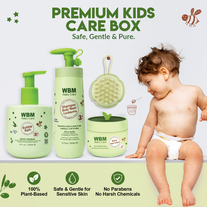 WBM Premium Kids Care Set – Bubble Bath, Wash &amp; Grooming Kit