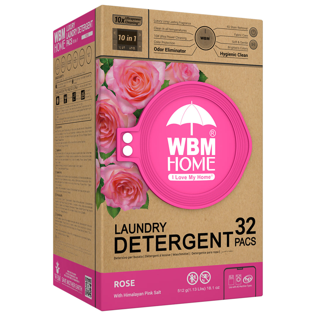 Laundry Pods (Rose) Box - 32 Pcs | WBM Home