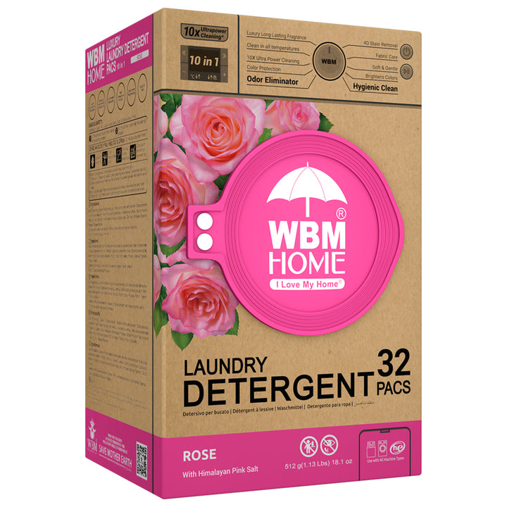 Laundry Pods (Rose) Box - 32 Pcs | WBM Home