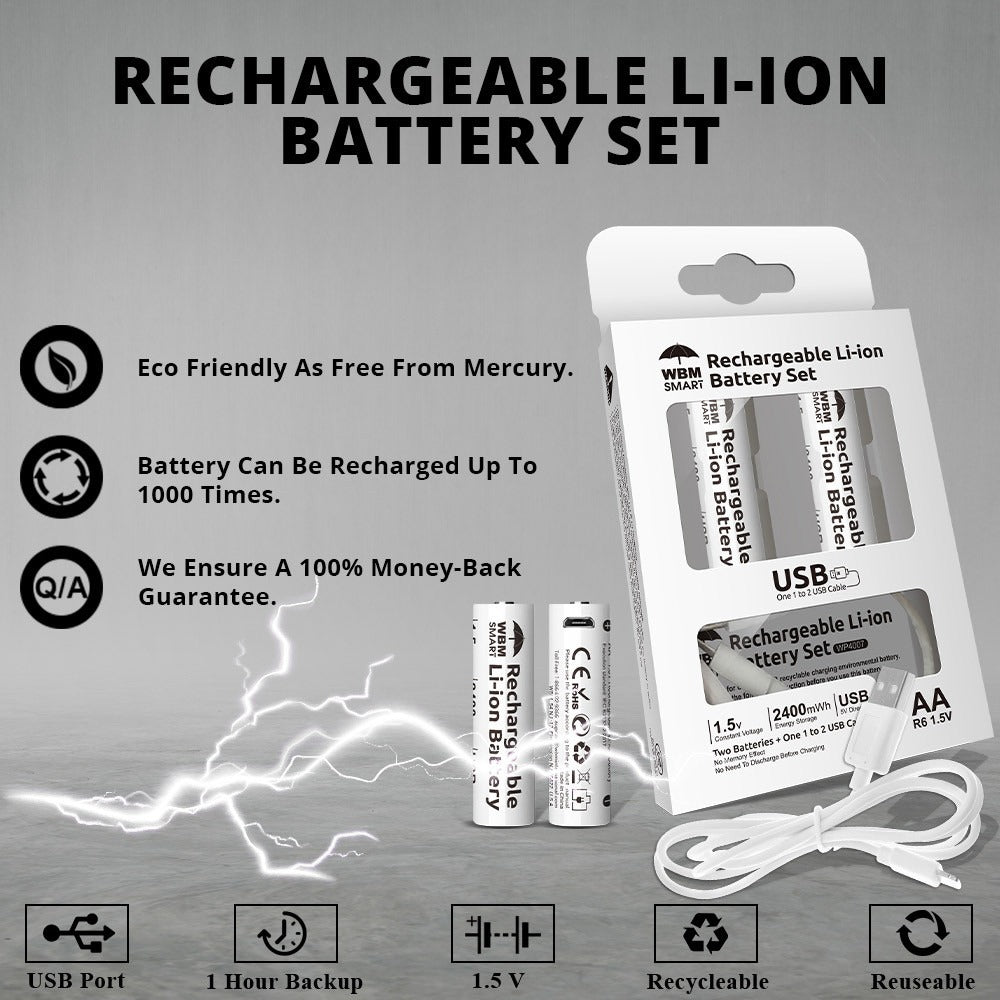 Rechargeable Li-ion Battery Set | WBM Smart