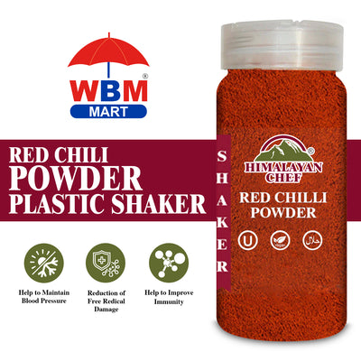 Red Chili Powder Plastic Shaker - 0.35 lbs (160g) | Himalayan Chef