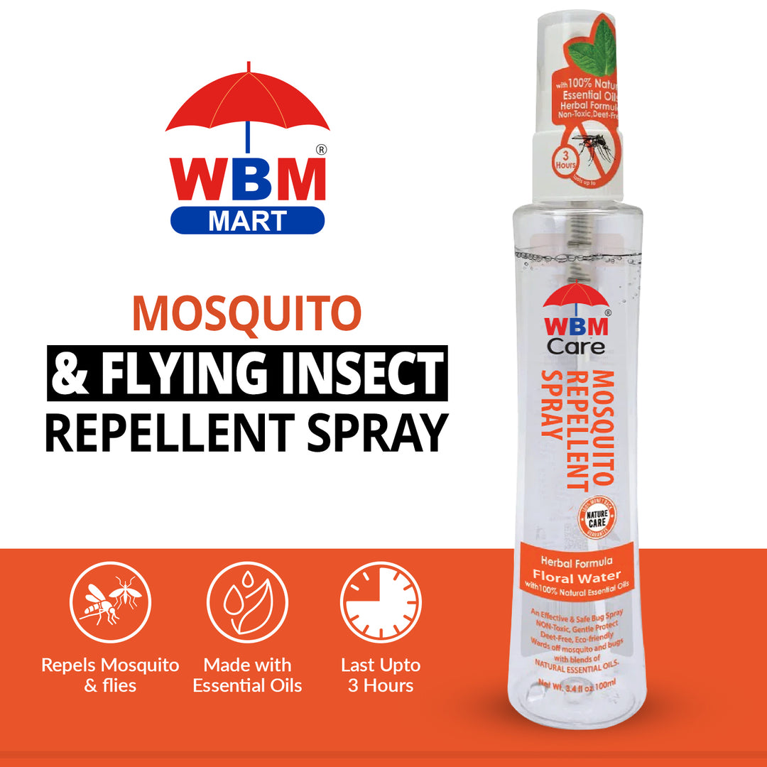 Mosquito &amp; Flying Insect Repellent Spray - 100 ml | WBM Home