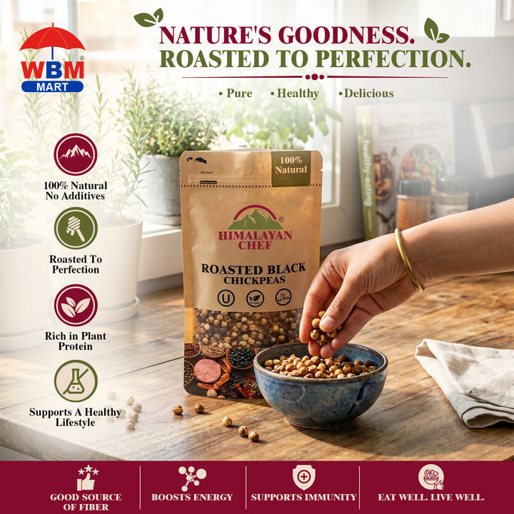 Roasted Black Chickpeas with shell - 0.2 lbs (100g) | Himalayan Chef