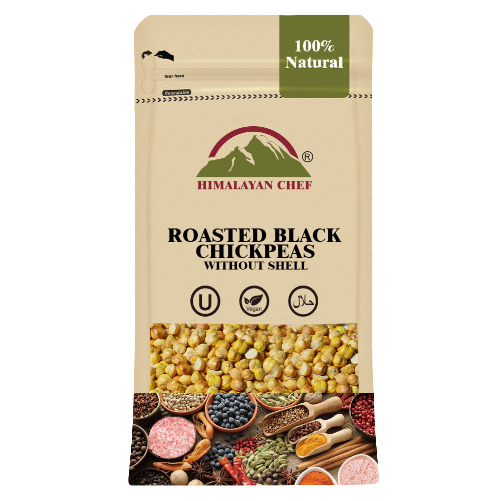 Roasted Black Chickpeas without shell - 0.2 lbs (100g) | Himalayan Chef